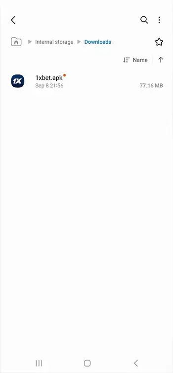 Step 1 - Once the download starts, wait until the file is saved on your device