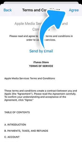 Step 6 - Accept the terms and conditions